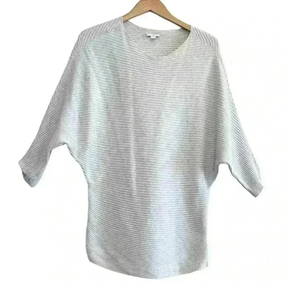 🌈 6/$60, JJill Ribbed, Dolman Sleeves, Tunic, Grey, Small - Picture 1 of 8